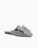 Sequins Bowknot Rhinestone Slip On Backless Mules