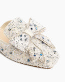 Sequins Bowknot Rhinestone Slip On Backless Mules