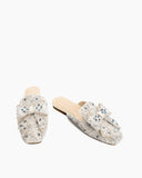 Sequins Bowknot Rhinestone Slip On Backless Mules