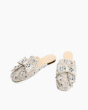 Sequins Bowknot Rhinestone Slip On Backless Mules
