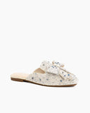 Sequins Bowknot Rhinestone Slip On Backless Mules