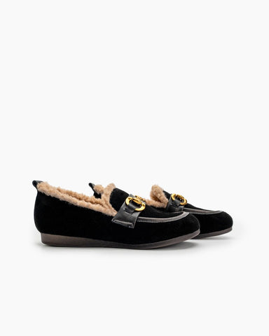 Horsebit-Classic-Metal-Buckle-Suede-Moccasin-Indoor-Outdoor-Slipper-Loafers