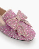 Rhinestone-Sequins-Glitter-Bowknot-Comfortable-Loafers