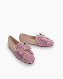 Rhinestone-Sequins-Glitter-Bowknot-Comfortable-Loafers