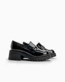 Matte-Patent-Leather-Penny-Chunky-Platform-Slip-on-Loafers