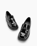 Matte-Patent-Leather-Penny-Chunky-Platform-Slip-on-Loafers