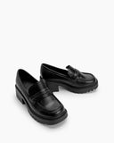 Matte-Patent-Leather-Penny-Chunky-Platform-Slip-on-Loafers