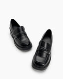 Matte-Patent-Leather-Penny-Chunky-Platform-Slip-on-Loafers