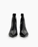 Stiletto Kitten Heel Pointed Toe Ankle Boots