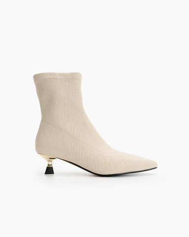 Stiletto Kitten Heel Pointed Toe Ankle Boots