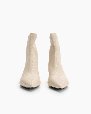 Stiletto Kitten Heel Pointed Toe Ankle Boots
