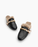 Ribbon-Decor-Flat-Fur-Comfortable-Slippers-Mules