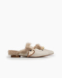 Ribbon-Decor-Flat-Fur-Comfortable-Slippers-Mules