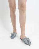 Sequins Bowknot Rhinestone Slip On Backless Mules