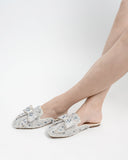 Sequins Bowknot Rhinestone Slip On Backless Mules