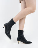 Stiletto Kitten Heel Pointed Toe Ankle Boots