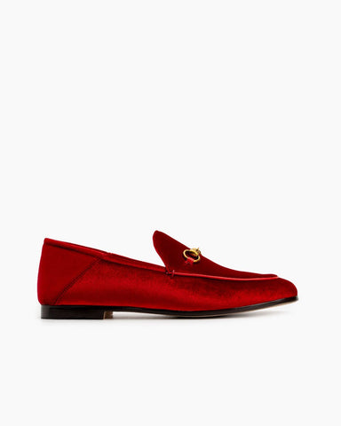 Classic Metal Buckle Velvet Loafers LarosaStyle