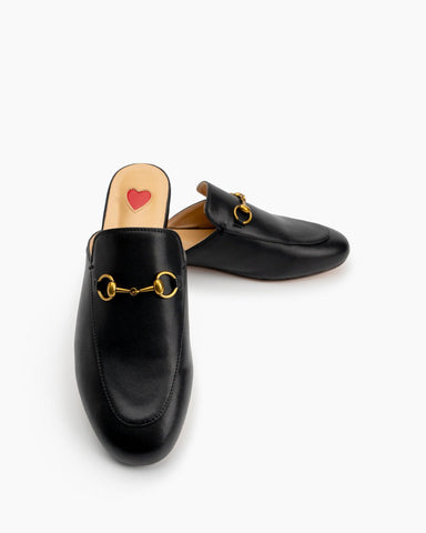 horsebit-Red-Heart-Buckle-flat-Mules