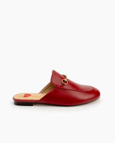 horsebit-Red-Heart-Buckle-flat-Mules