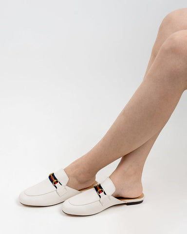 Horsebit-Slip-On-Backless-Comfortable-Leather-Flat-Mules