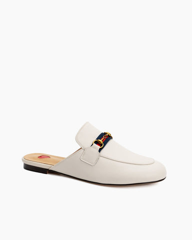 Horsebit-Slip-On-Backless-Comfortable-Leather-Flat-Mules
