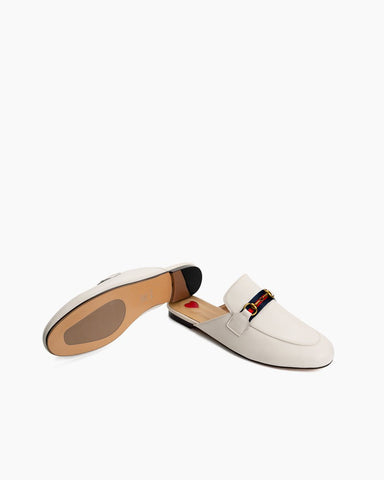 Horsebit-Slip-On-Backless-Comfortable-Leather-Flat-Mules