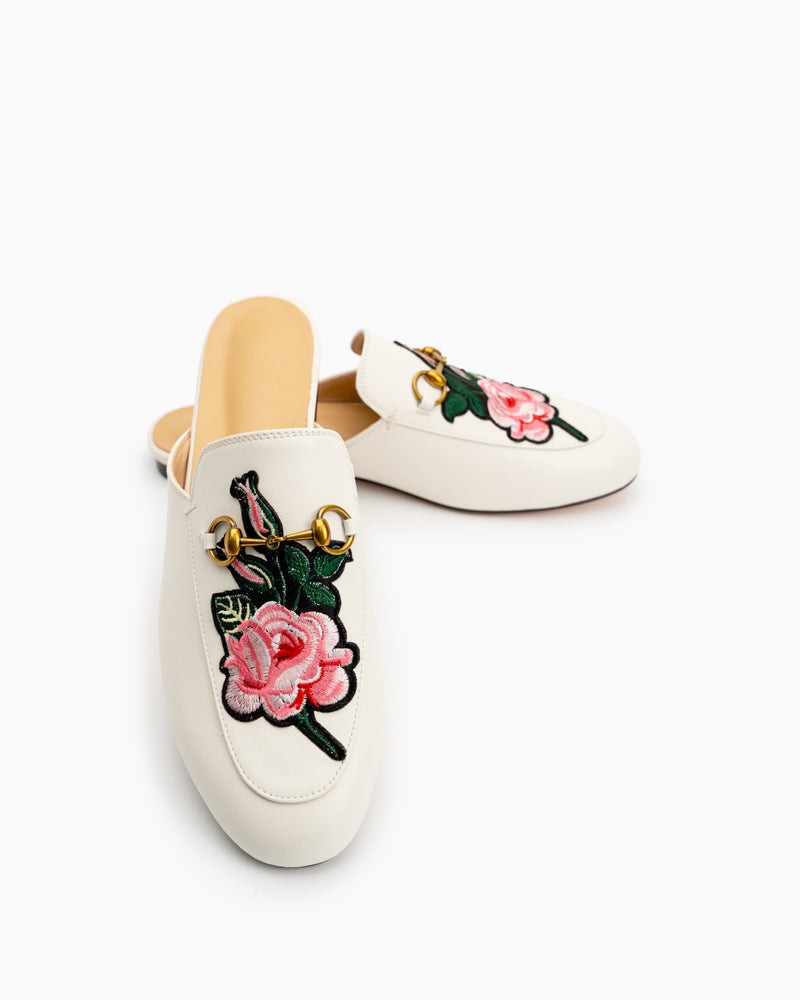 Horsebit-Floral-Embroidery-Vamp-Backless-Slip-On-Mules-Slippers