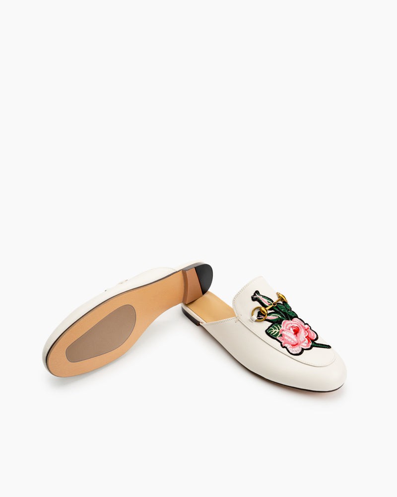 Horsebit-Floral-Embroidery-Vamp-Backless-Slip-On-Mules-Slippers