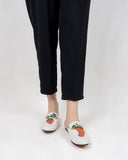 Horsebit-Classic-Metal-Buckle-Strawberry-Pattern-Leather-Slip-On-Backless-Mules