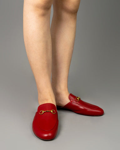 horsebit-Red-Heart-Buckle-flat-Mules