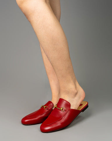 horsebit-Red-Heart-Buckle-flat-Mules