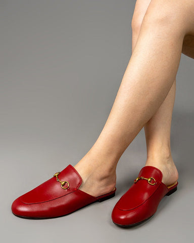 horsebit-Red-Heart-Buckle-flat-Mules