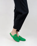 Horsebit-Classic-Metal-Buckle-Green-Lambswool-Slip-On-Backless-flat-Mules