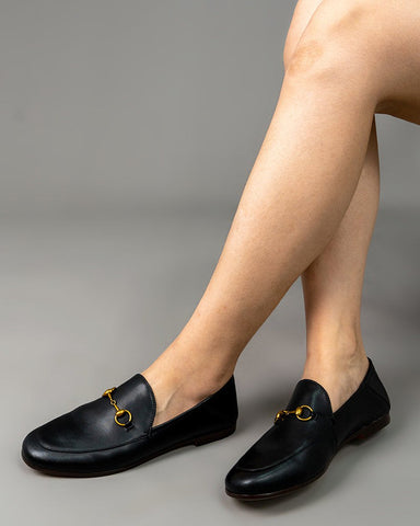 Horsebit-Classic-Metal-Buckle-Leather-Flat-Loafers