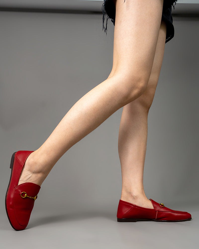 Horsebit-Classic-Metal-Buckle-Leather-Flat-Loafers