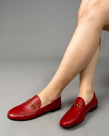 Horsebit-Classic-Metal-Buckle-Leather-Flat-Loafers