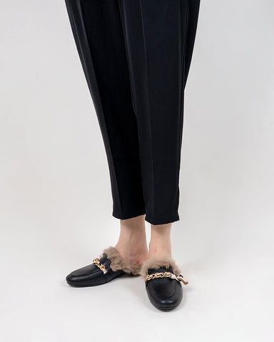 Ribbon-Decor-Flat-Fur-Comfortable-Slippers-Mules