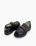 Horsebit-Bee-Embroidery-Platform-Leather-Chunky-Loafers