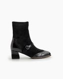 Elastic-Suede-Buckle-Strap-Embellishment-oxford-Ankle-Boots