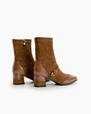 Elastic-Suede-Buckle-Strap-Embellishment-oxford-Ankle-Boots