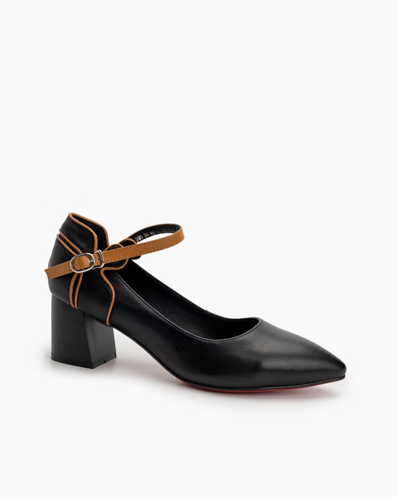 Pointed-Closed-Toe-Ankle-Strap-Chunky-Heel-Pump