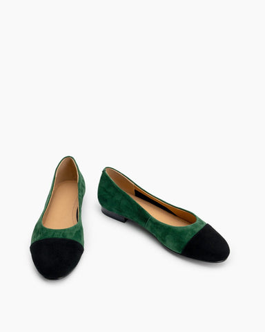 Round-Toe-Splicing-Faux-Suede-Flat-Loafers