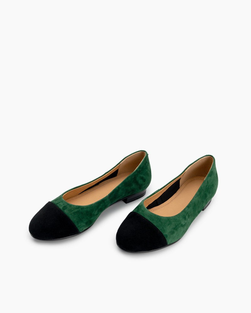 Round-Toe-Splicing-Faux-Suede-Flat-Loafers
