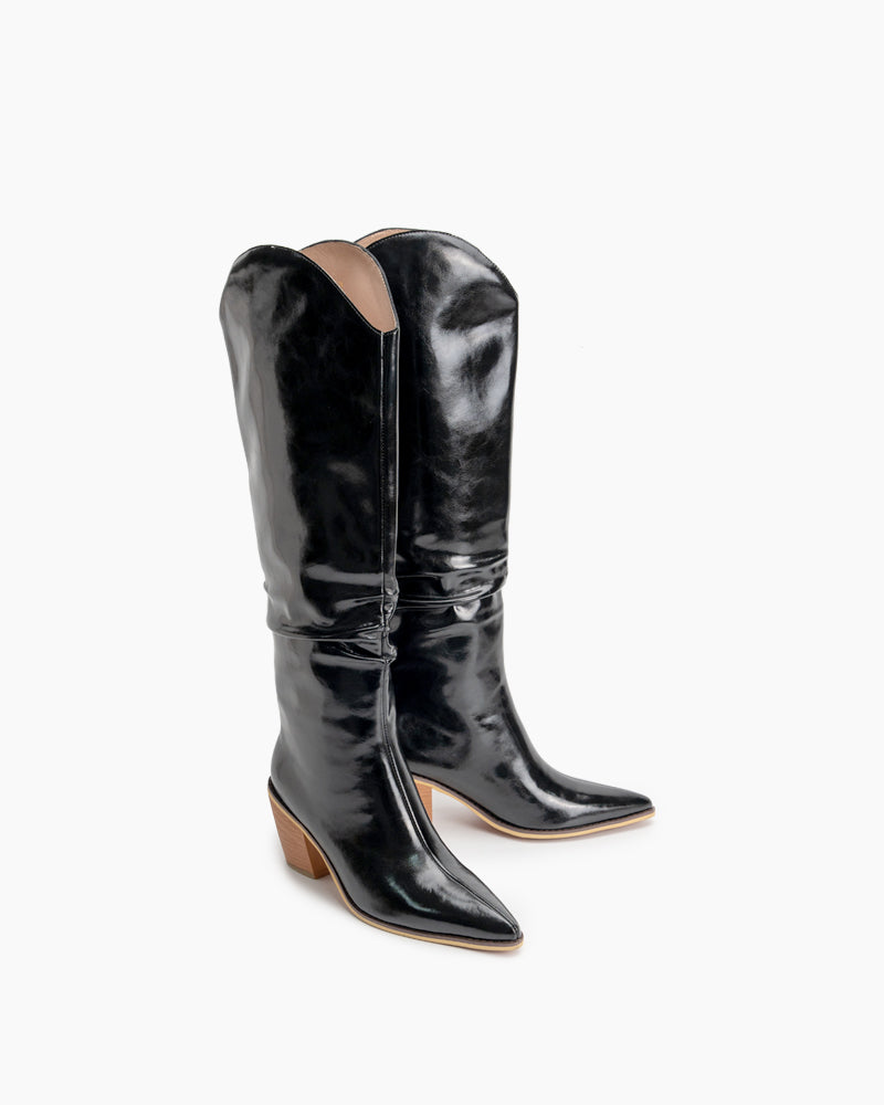 Leather-Knee-High-Chunky-Western-Boot