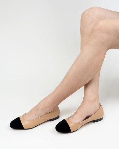 Round-Toe-Splicing-Faux-Suede-Flat-Loafers