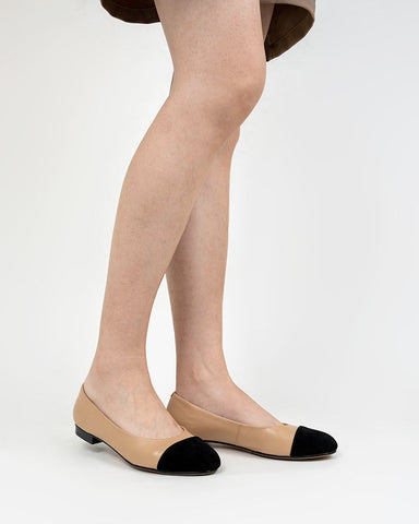 Round-Toe-Splicing-Faux-Suede-Flat-Loafers