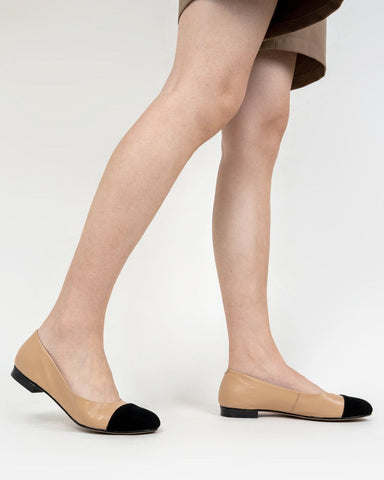 Round-Toe-Splicing-Faux-Suede-Flat-Loafers