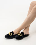 Metal-Chain-Fuzzy-Backless-Slip-on-Mules-Fur