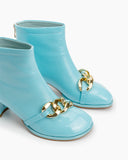 Chain-Decor-Chunky-Heeled-Patent-Leather-Ankle-Boots
