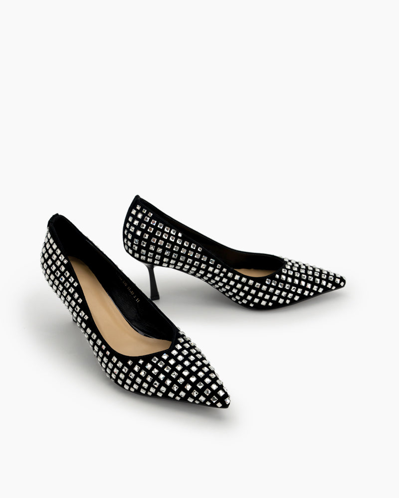 Rhinestone-Decor-Pointed-Toe-Black-high-heel-Stiletto-Pumps